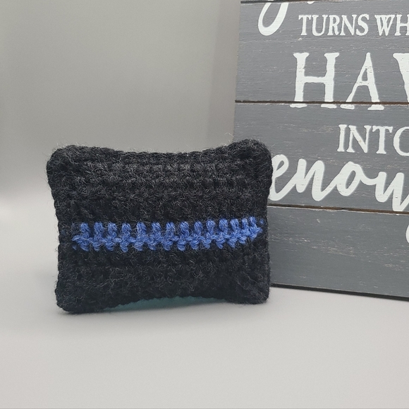 Thin blue line decorative flag, car accessories, office decor, police officer - Picture 3 of 11